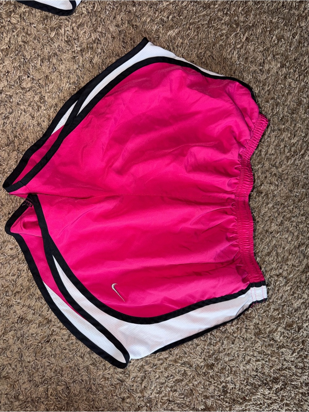 Nike Hot Pink Athletic Shorts with Black & White Trim